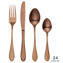 24 Piece Tablekraft Soho Stainless Steel Cutlery Set